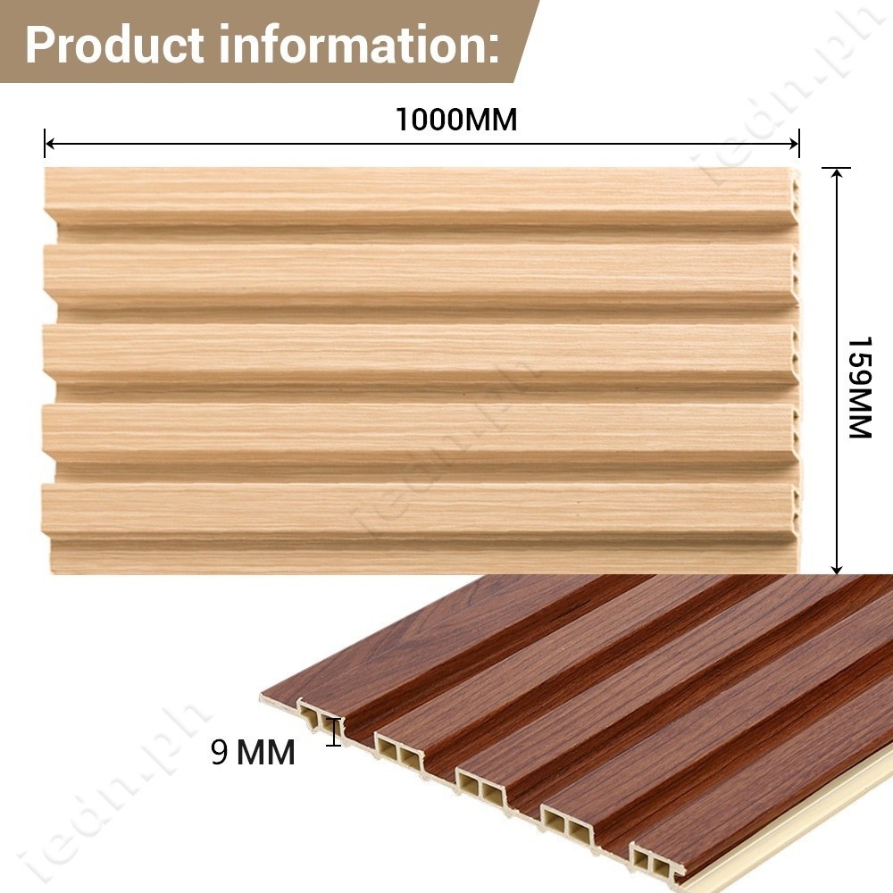 20PCS Waterproof Solid Wood PVC Panel Board 3D Home Living Room Wall