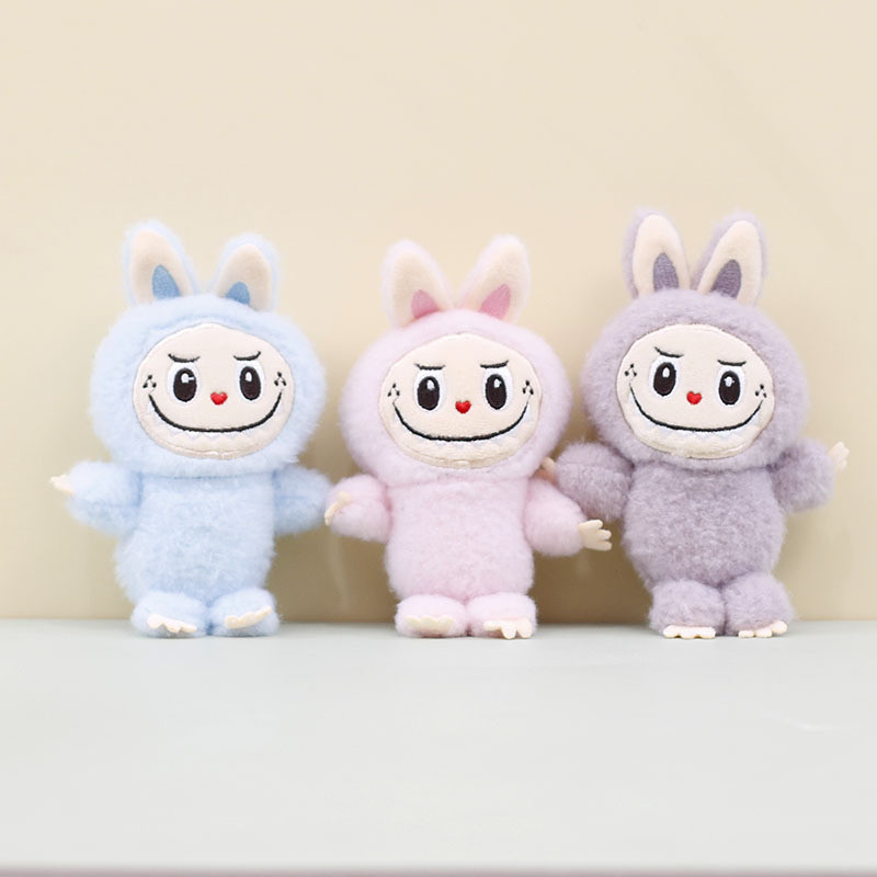 Labubu Bunny Lovable Plush Keychain Cute Rabbit Bag Decoration Fur ...