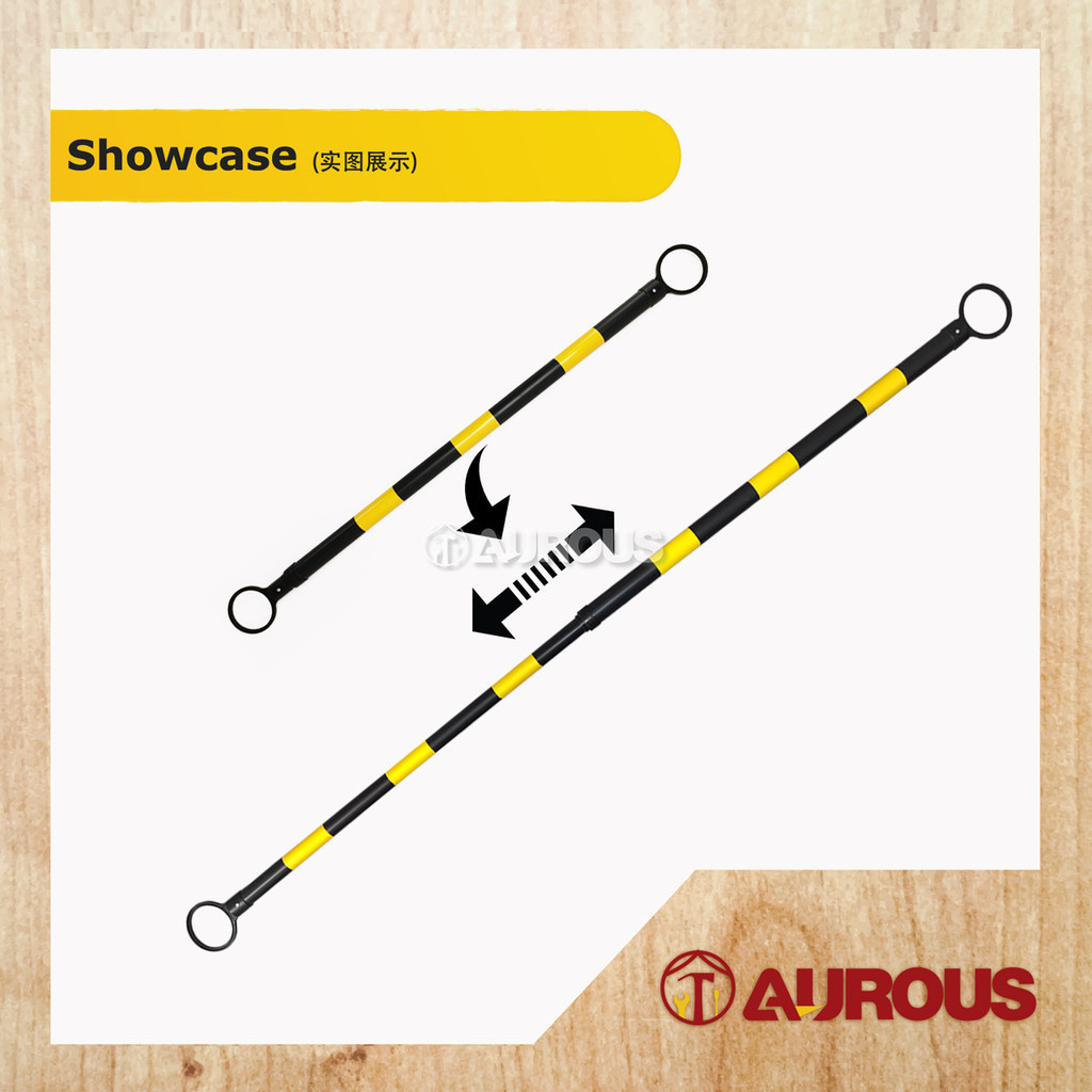 [Aurous] 2 Meter Expandable Retractable Cone Bar Pole Traffic ...