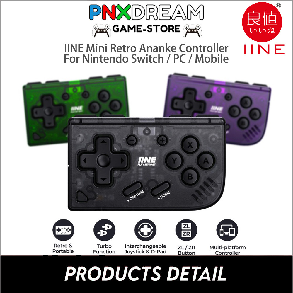 🇲🇾 IINE Retro Ananke Portable Mini Controller for Nintendo Switch / PC ...