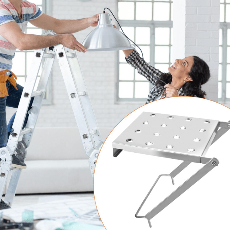 Ladder workbench, workbench accessories, A shelf on the ladder is ...