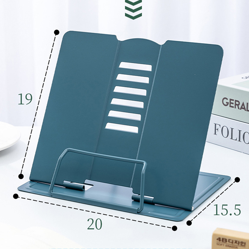 SIMPLYBEST Metal Book Stand Desk Reading Adjustable Tabletop Stand ...