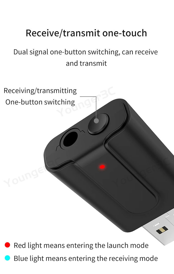 Récepteur Audio Bluetooth Portable Pour Voiture - Convertisseur 3,5 Mm, Autonomie 16h - Pour Écouter De La Musique Et Téléphoner Mains Libres
