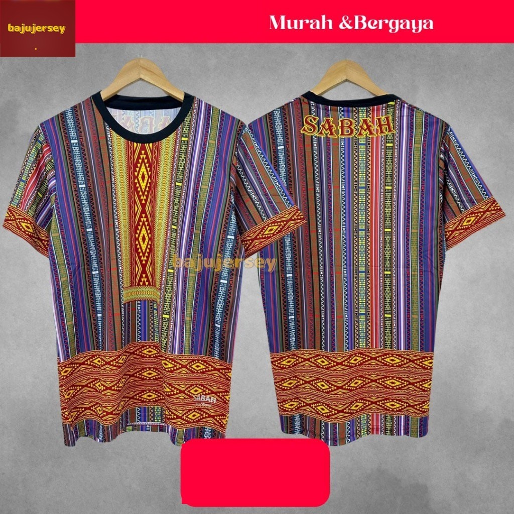 MATAHARI Jersey Baju Sabah Srwak corak Etnik Borneo | Shopee Malaysia