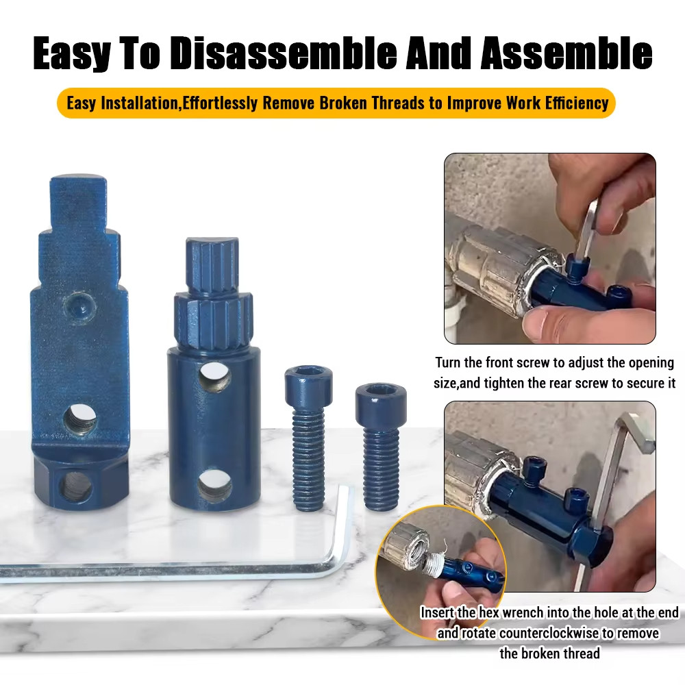 2PCS New Multifunctional Broken Pipe Thread Extractor DN15/20/25 Pipes ...
