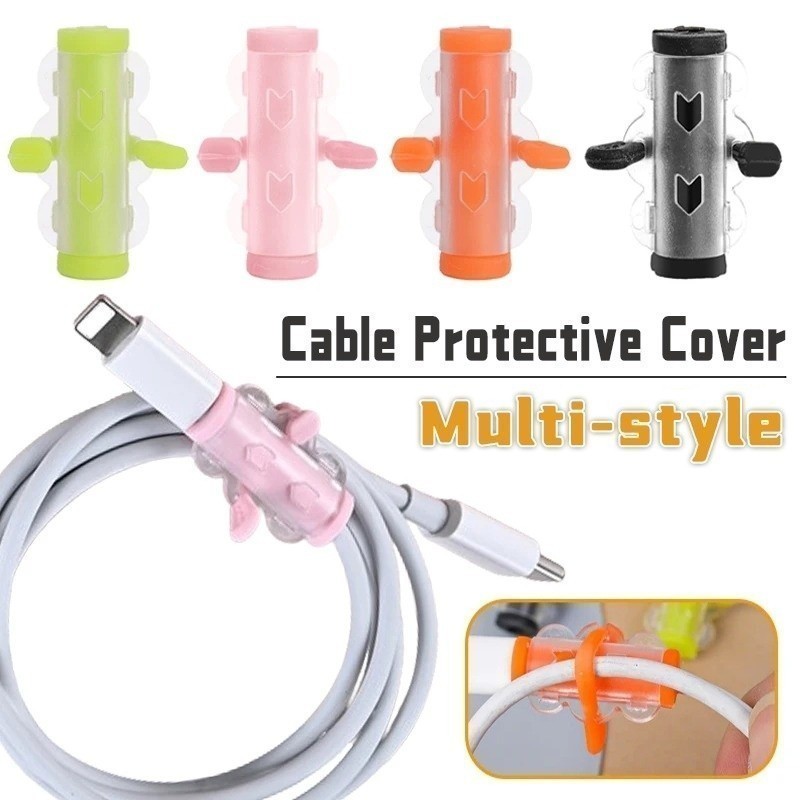 2PCS Anti-Break Cable Protective Cover - Silicone, Soft, Durable, Candy ...