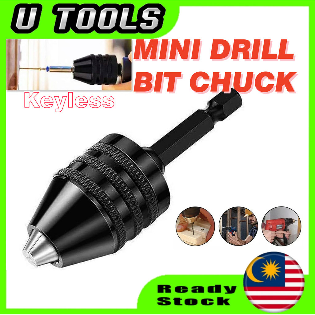 Mini Drill Chuck Keyless Impact Driver Adaptor Screwdriver Head Micro ...