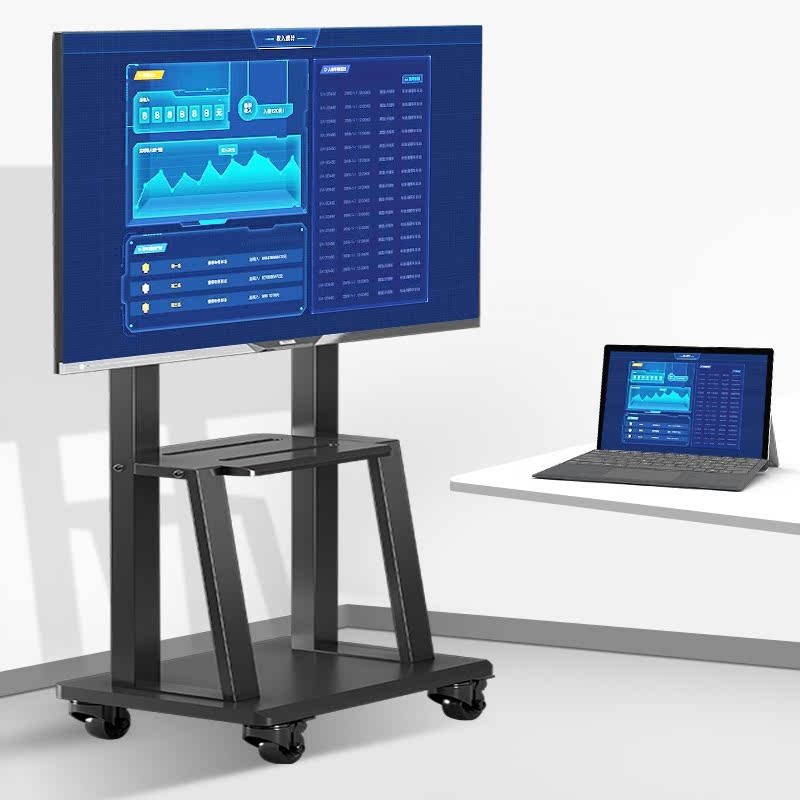 Tv Bracket Portable Floor-standing Telescopic Rotating 360 Degree ...