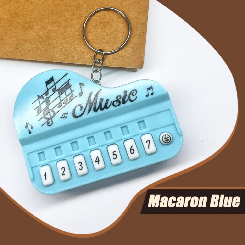 Mini Electronic Piano Keychain With Light Training Finger Piano Keyring ...