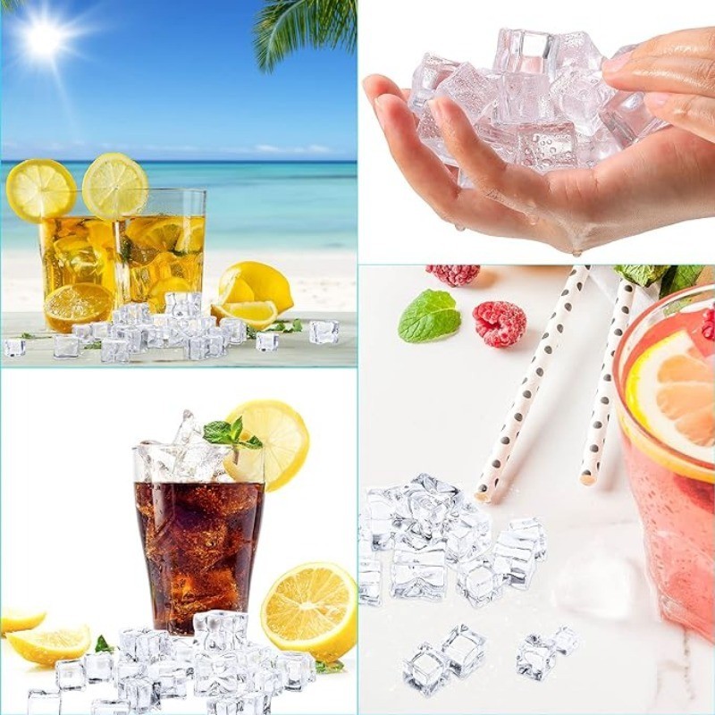 Clear Fake Ice Acrylic Decorative Ice Cubes Display for Home Decoration ...