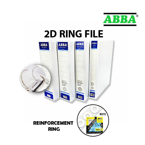 ABBA 2D RING FILE PUTIH A4 SIZE | FAIL PUTIH SEKOLAH | FILE PUTIH PVC ...