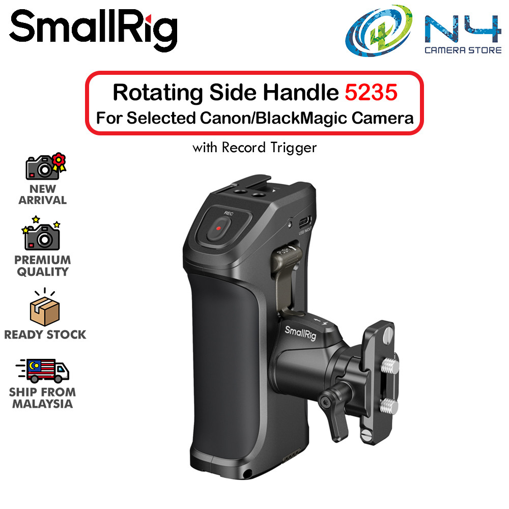 SMALLRIG Rotating Side Handle with Trigger REC for Selected Canon ...
