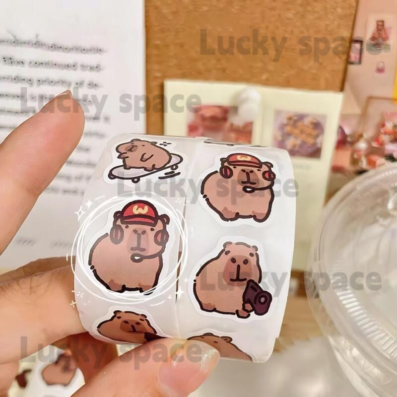 500pcs/Roll Loppy Capybara Kuromi Chiikawa Sealing Sticker Tapes ...