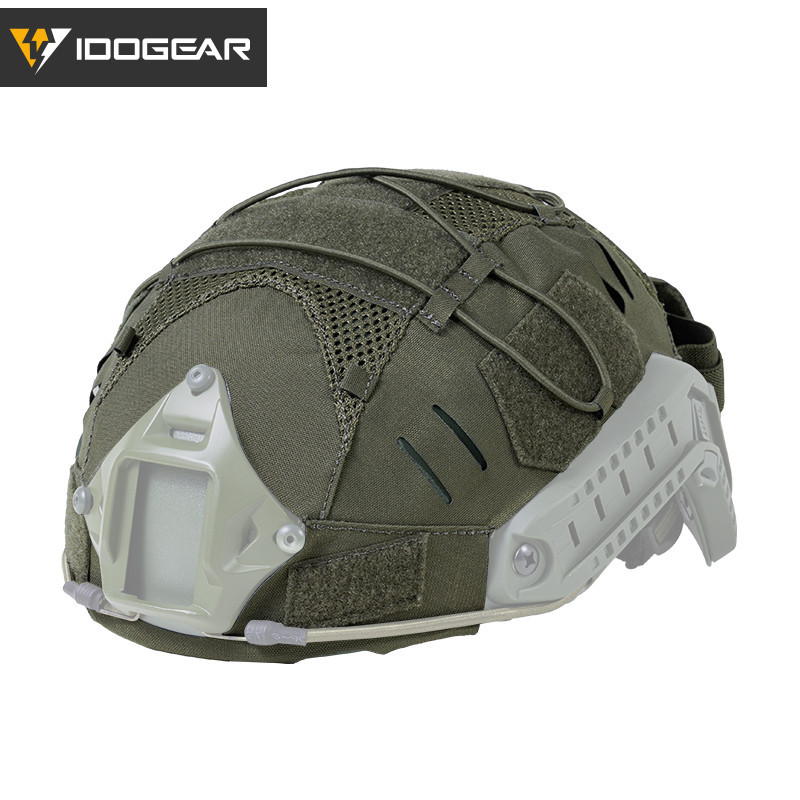 IDOGEAR Tactical Helmet Cover For Maritime Helmet With NVG Battery Pouch Hunting 3812 - 18