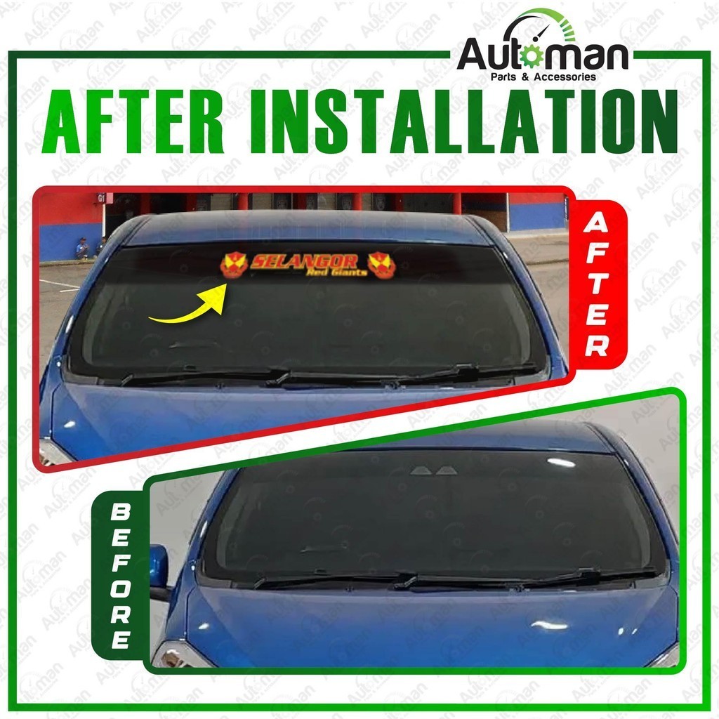 Universal Car Malaysia Football Club Windscreen Sticker Front Rear saga ...