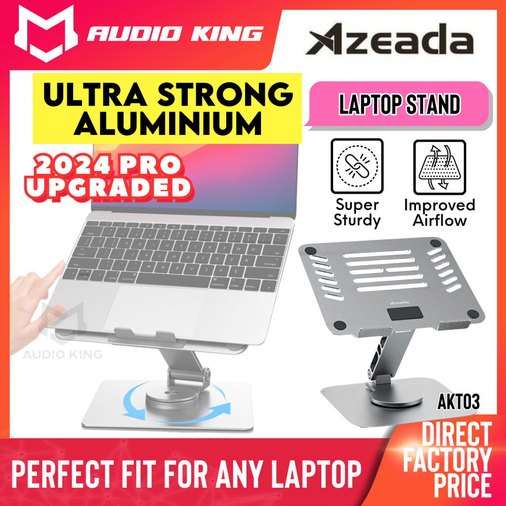 AZEADA Aluminium Adjustable Foldable Metal Stands Laptop Desktop Stand ...
