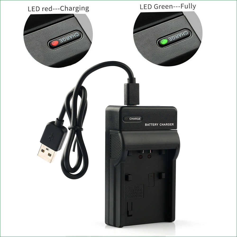 Oplader Voor De Sony NP-FH70 / NPFH70 - Duo Camera Acculader Dual Performance Charger