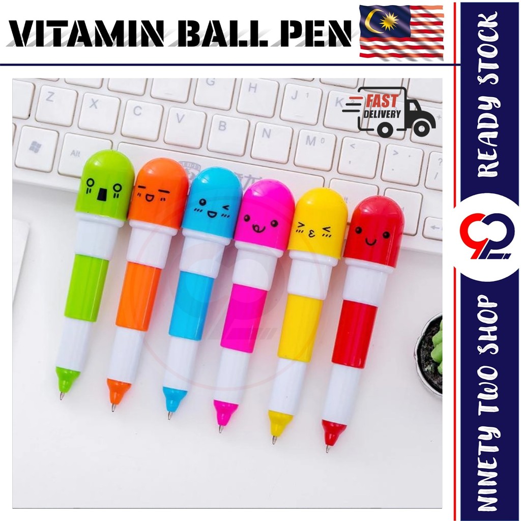 Capsule Vitamin Ball Pen Mini Ballpoint Pen Pill Design Pill Pen Pen ...