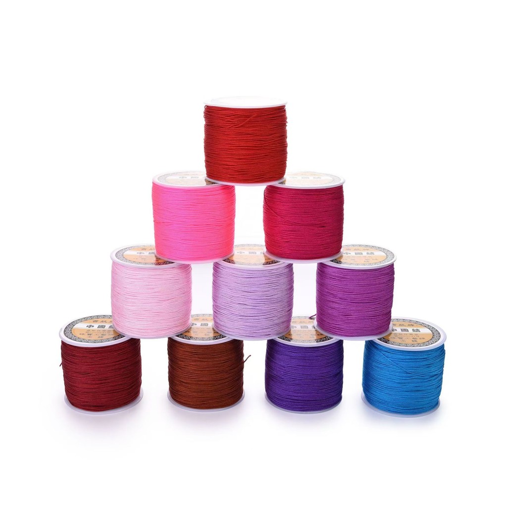 10-100m 0.8mm 24 color nylon thread High quality jade thread Chinese ...