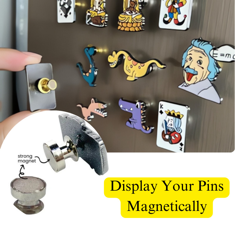 10 Pcs Magnetic Pin Converter – Turn Pins into Fridge Magnets for ...