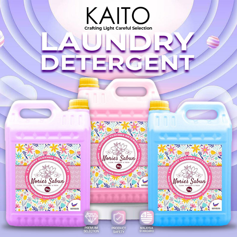 Nories Sabun 5L Laundry Liquid Detergent High-Quality Concentrated Anti ...