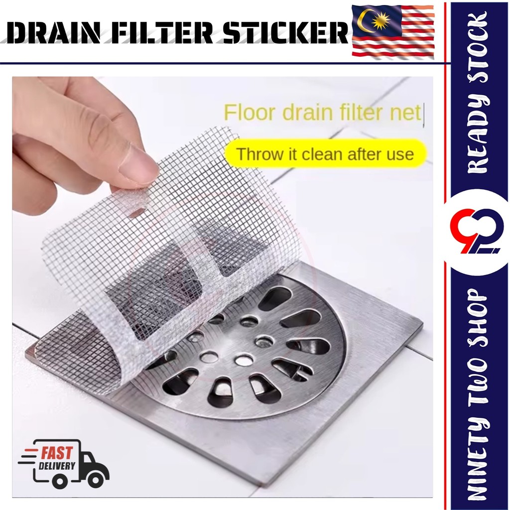 1Pcs Disposable Anti-blocking Filter Screen Stickers Hair Catcher ...