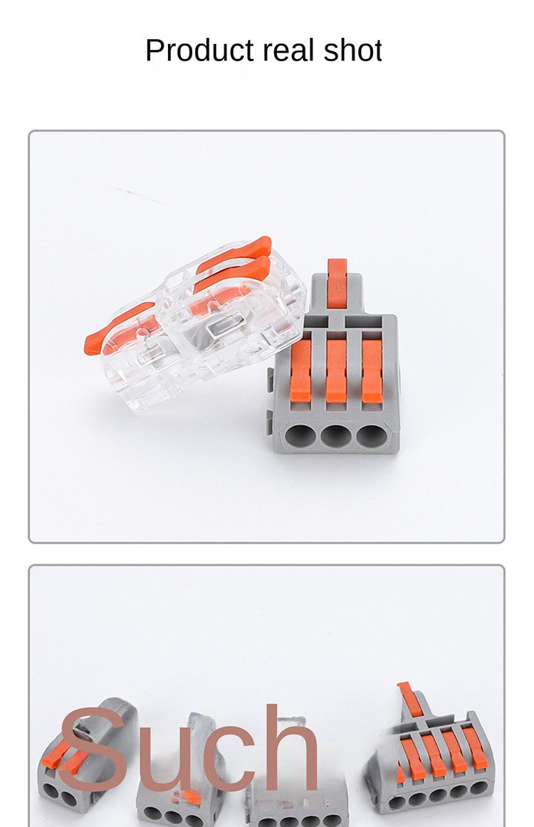 Fast Universal Compact Conductor Junction Box spring splice Terminal ...