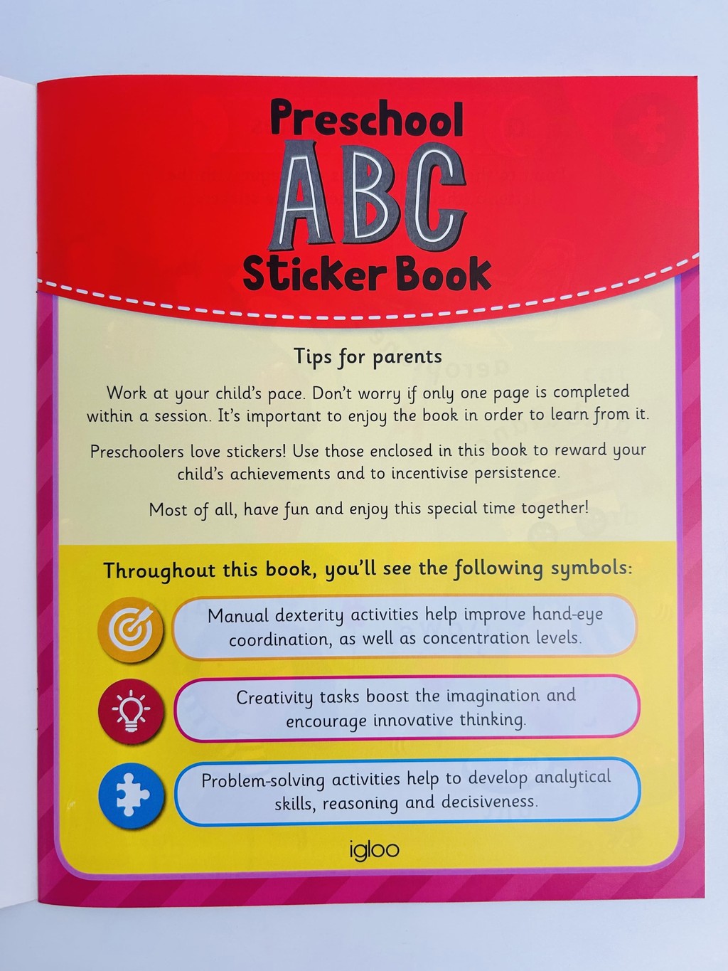 Preschool ABC Activity & Sticker Book For Kids To Learn Alphabet With ...