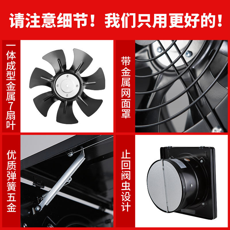 Exhaust Fan//// Flip Ventilator Kitchen Fume Exhaust Fan Household ...