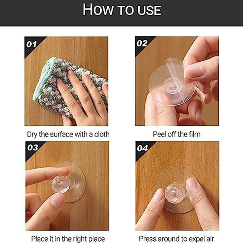 2 Pcs Crystal Hook Handle Knobs Acrylic Invisible Punch-free Cabinet ...