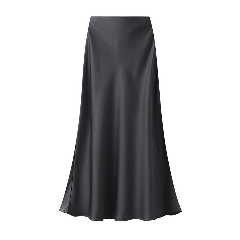 [12 colors]ANGEL Fashion women's midi skirt Fishtail solid color Korean ...