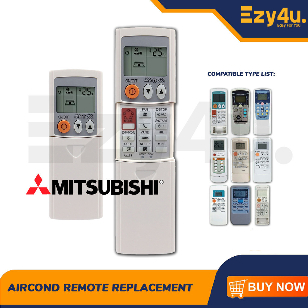 thumbnail interactive-video image 1 of Replacement Remote Control For Mitsubishi MS12TN / MS-24WN / MSH-24WN – Cooling Only, Celsius Display 1 of 1