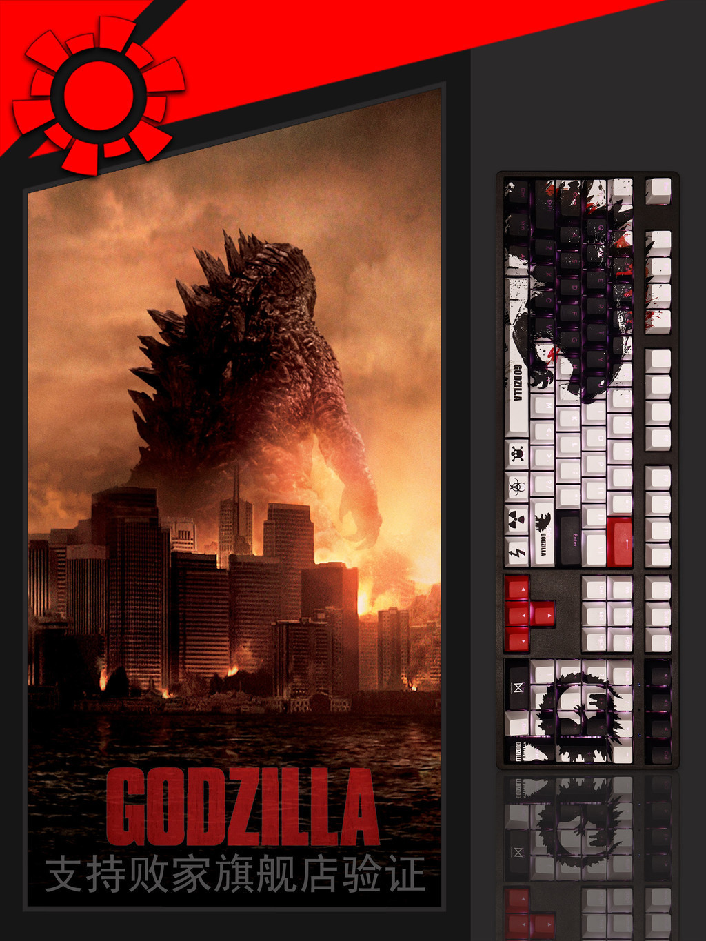 Spot Keycaps Godzilla King Of Monsters Theme Keycaps Rgb Translucent ...