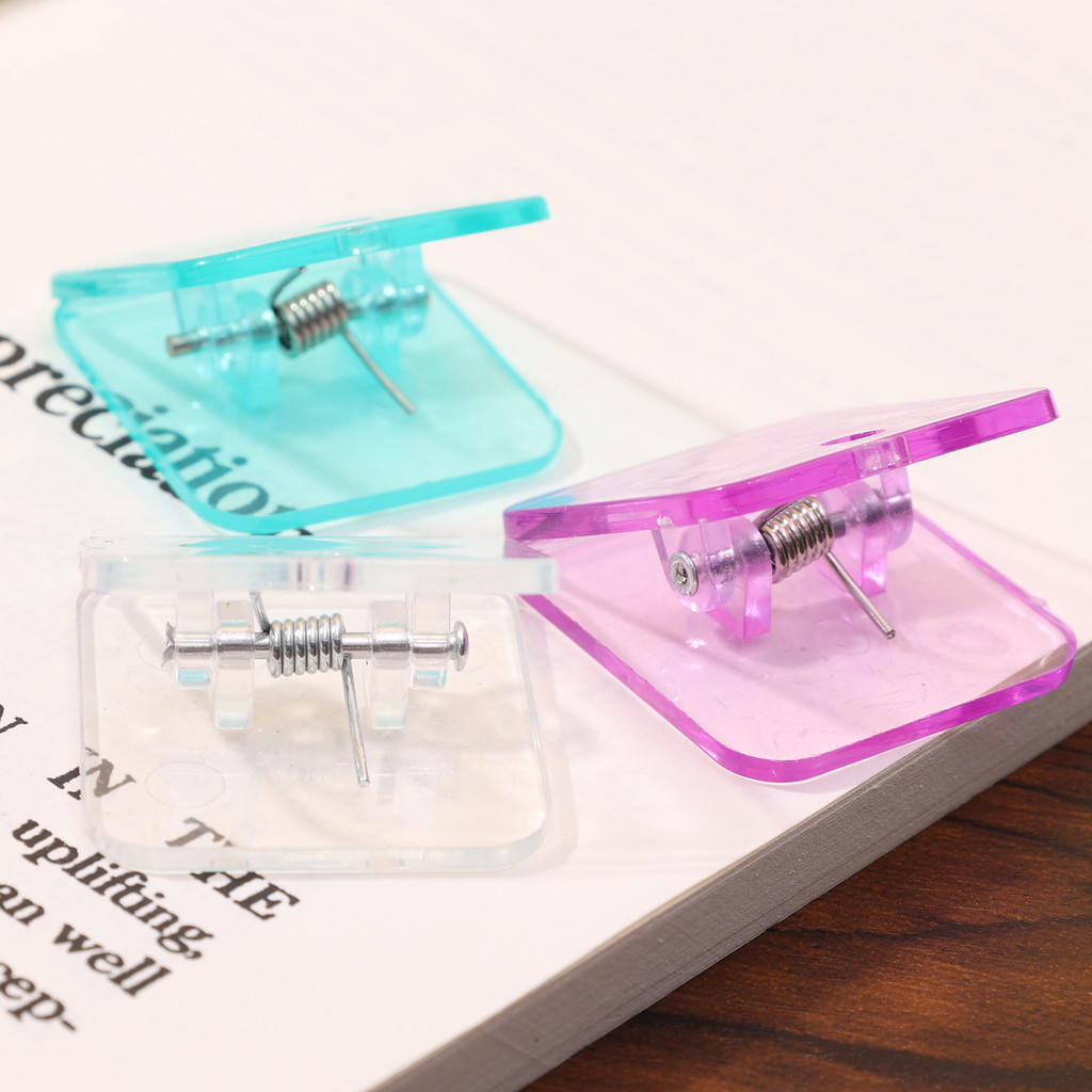 10Pcs Square Office Document Clips - Mini Plastic Multipurpose ...