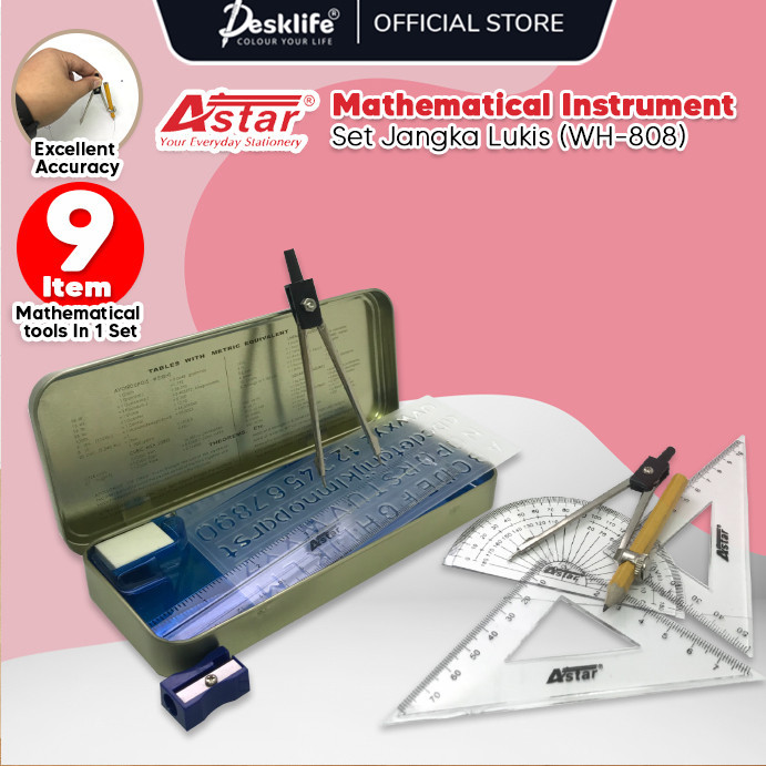 Astar Marshal Geometry Set Mathematical Instruments WH-808 -(SET ...