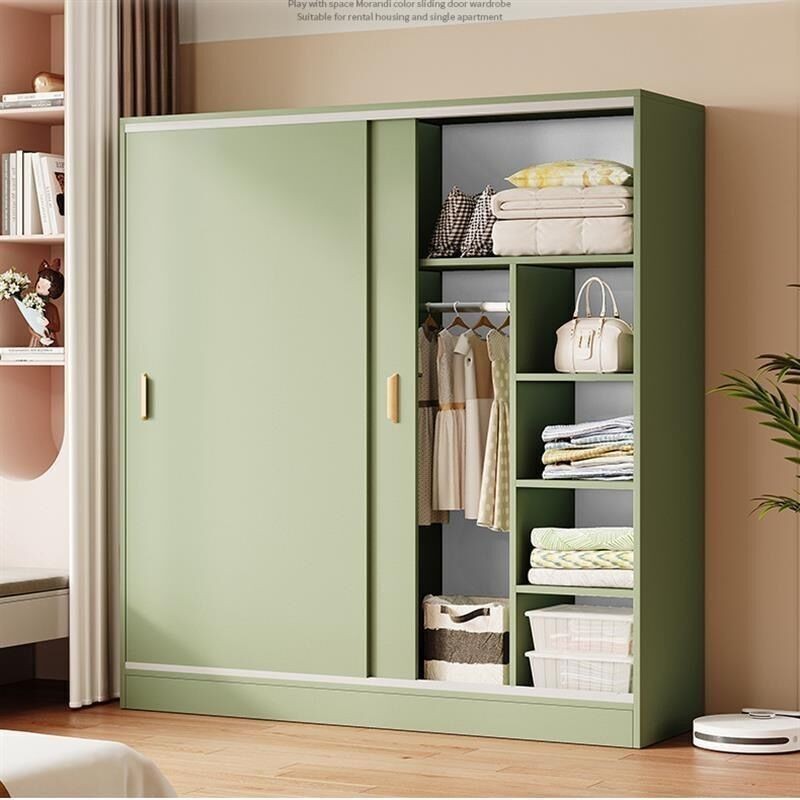 Sliding Door Household Bedroom Wardrobe Rental Room Modern Simple Small ...