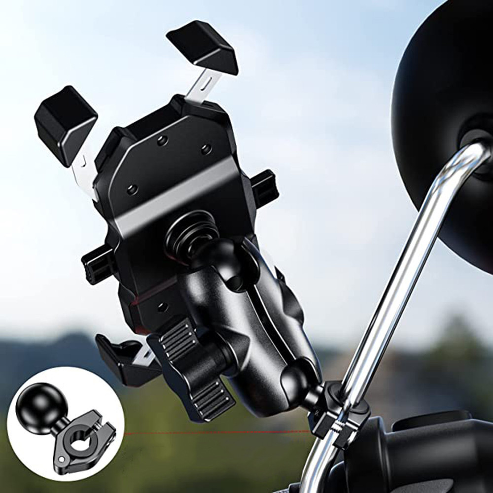 RAM 9mm MOTO Base Mount for Motorcycle - Motorbike Mirrors & Cradle for Apple iPhone XR (Sku 50286) main image 1
