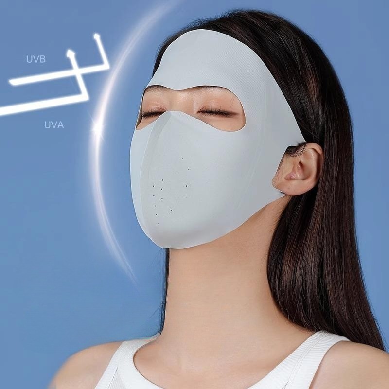 Sunscreen mask for women, full face, ice silk, traceless 2025 summer ...