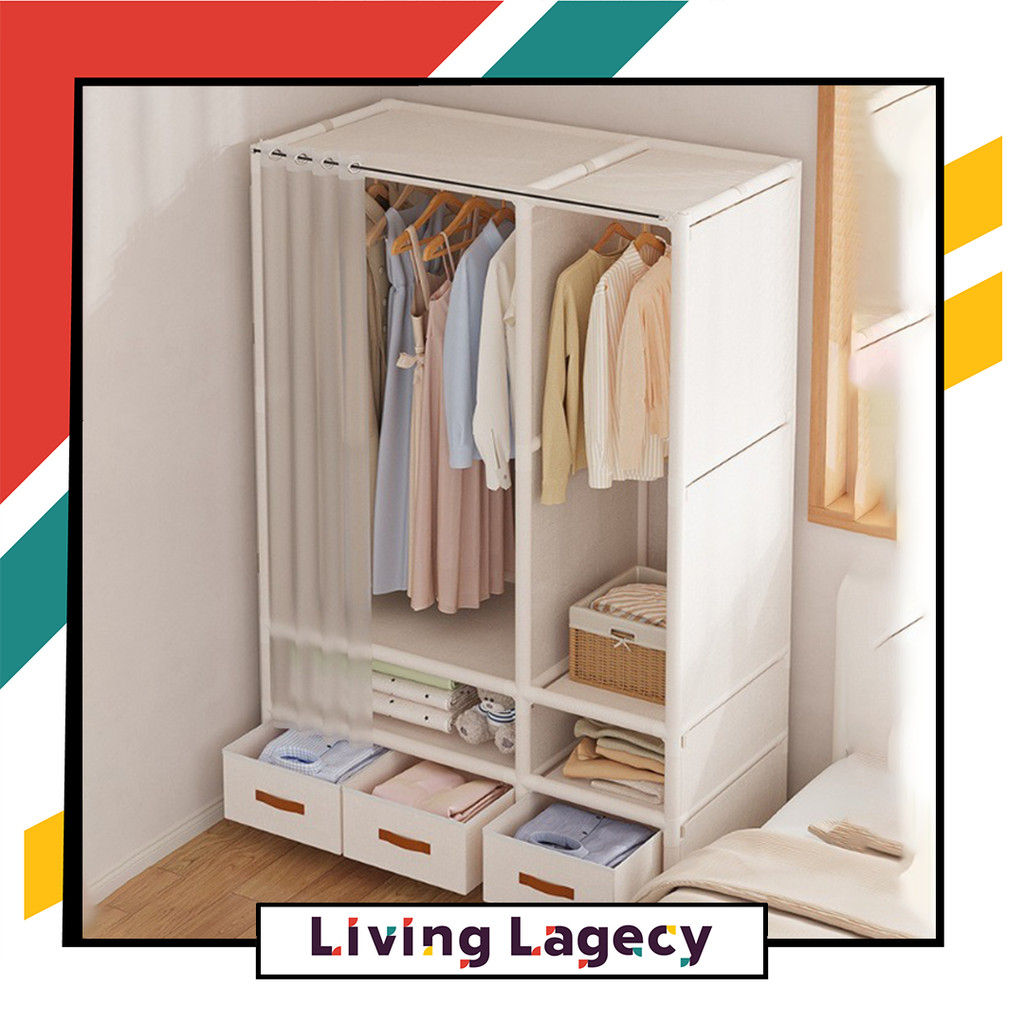 LIVING LAGECY Wardrobe For Home Bedroom Installation-Free Folding ...