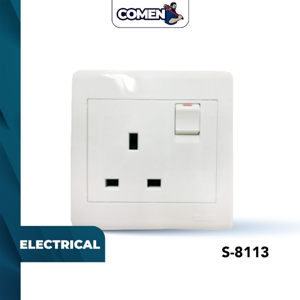 SUM 13 AMP Single Swich Socket with SIRIM S-8113 Power Plug Wall ...