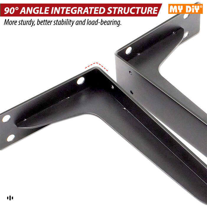 MYDIYHOMEDEPOT - 2PCS 2.0MM HEAVY DUTY L BRACKET WALL MOUNTED SHELF ...