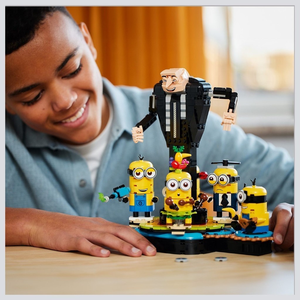 LEGO 75582 Despicable Me 4 Brick-Built Gru and Minions Building Toy Set ...