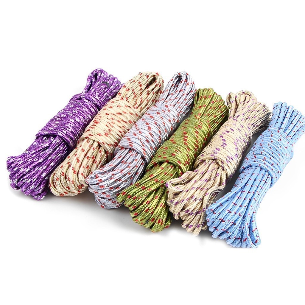 【10M】Heavy Duty Laundry Drying Clothesline Rope Portable Travel Nylon ...