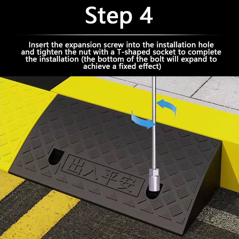 Step Mat Ramp Portable Curb Ramps Heavy Duty Plastic Threshold Ramp Kit ...