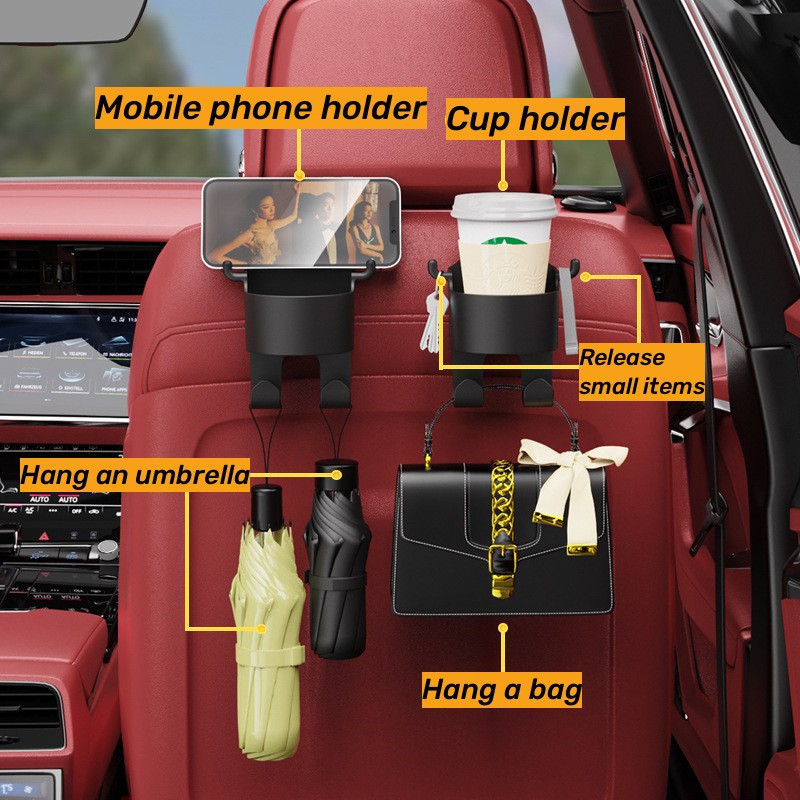 BMW M Car Seat Back Water Cup Holder Auto Headrest Hook Multifunctional ...