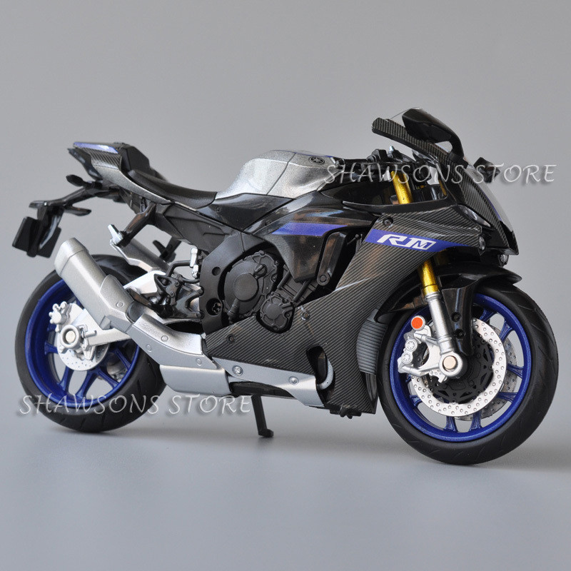 1:12 Scale Diecast Motorcycle Model Toys Yamaha YZF-R1M Sport Bike ...