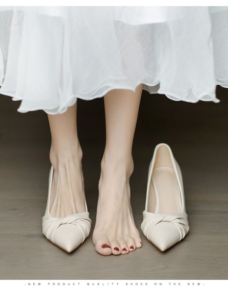 Ready Stock High Heel Shoe Spring Summer New Thin Heel Pointed Style ...