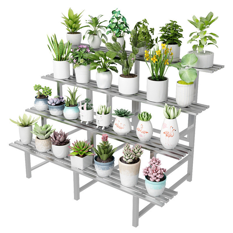 HTW shop 2/3/4 Layer Stainless Steel FlowerPot Plant Stand Rack Outdoor ...