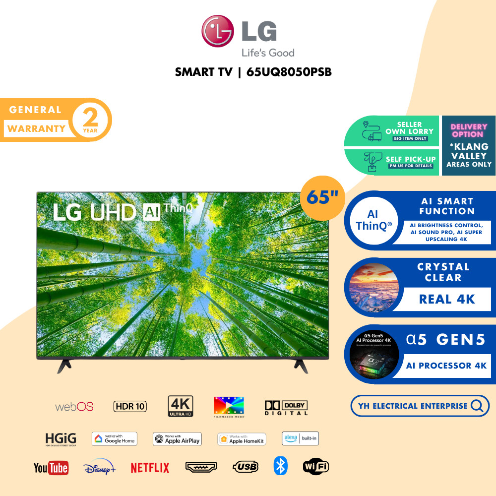 Lg 65“ Uq80 Series 4k Smart Uhd Tv With Ai Thinq® 65uq805 65uq8050psb