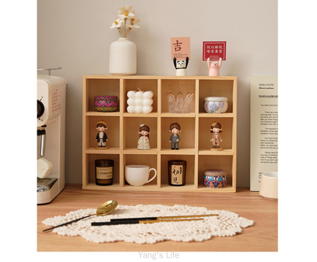 Solid Wood Zodiac Storage Box Tea Set Water Cup Rack Wall Decoration ...